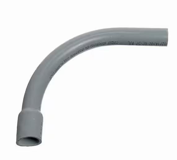 3/4 in. 90° Schedule 40 Standard Radius Electrical Belled End Elbow