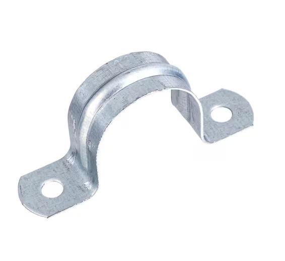 2 in. Galvanized 2-Hole Pipe Hanger Strap