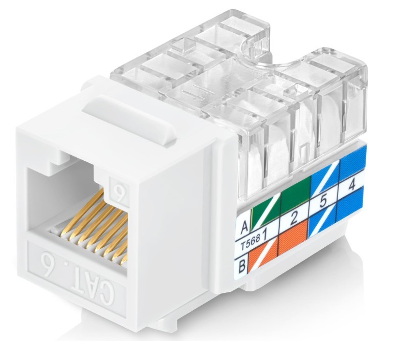 Everest 90° Angled RJ45 Cat6 Keystone Jacks - 50PK