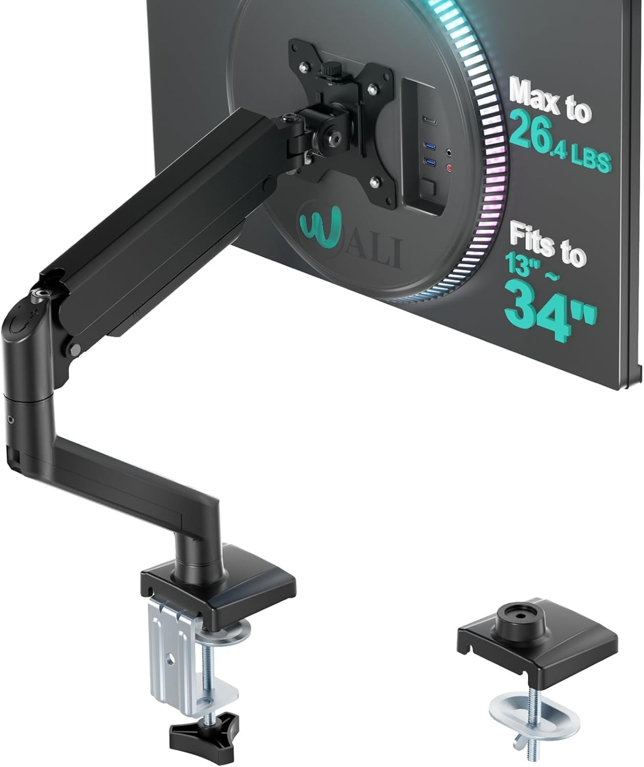 Single Monitor Mount for 13-34 inch Screens, Adjustable
