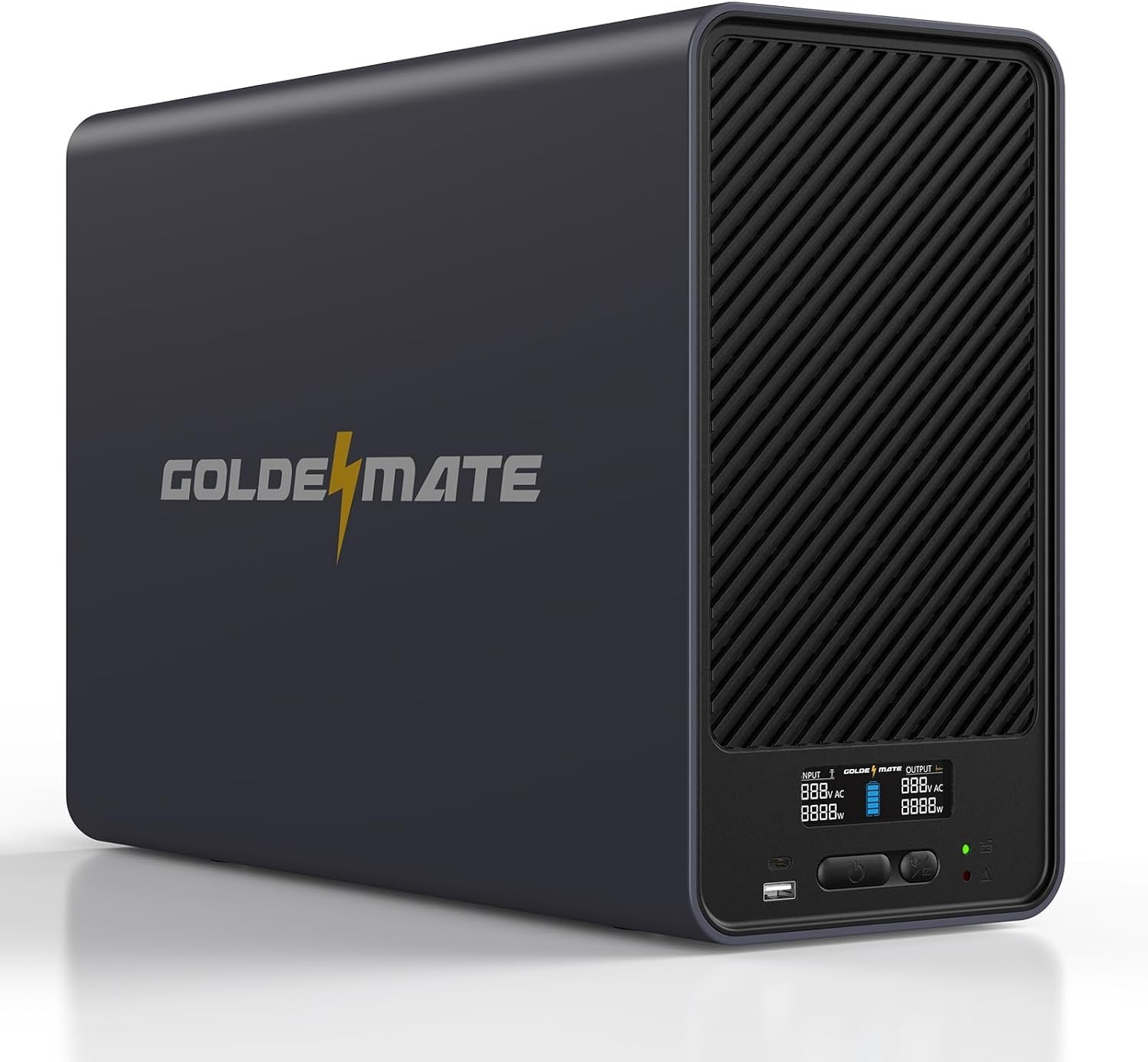 GOLDENMATE 1500VA/1000W Lithium UPS Battery Backup & Surge Protector, Gray