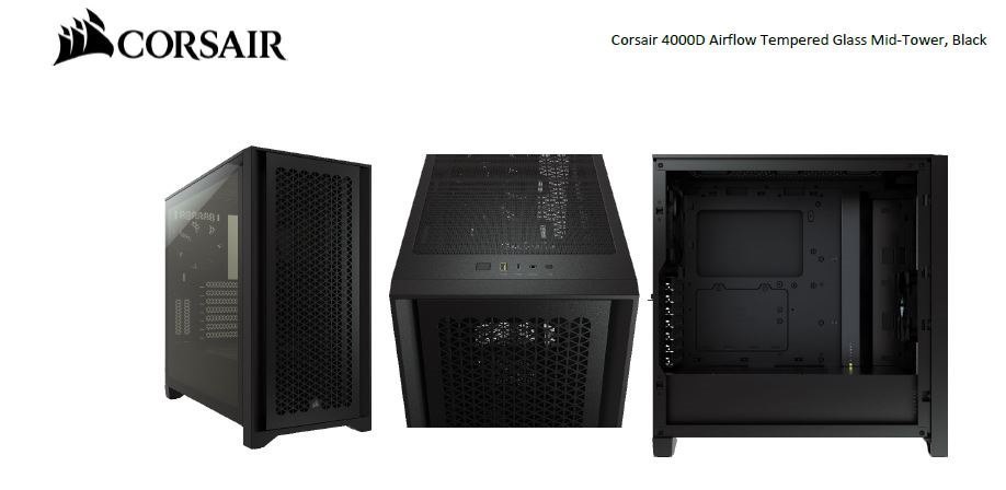 Corsair Cor Cas 4000D-Airflow-Tg-Black