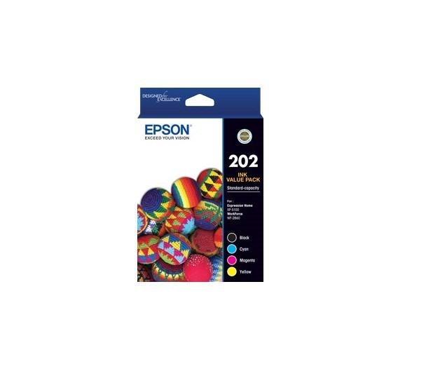 Epson C13T02N692 202 Standard 4 Ink Value Pack, Suits XP5100