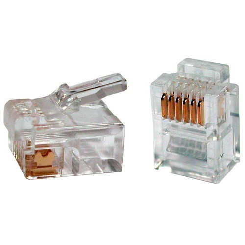4Cabling RJ12 6P6C Crimp Plugs 10 Pack