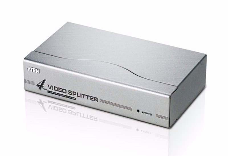 Aten Video Splitter 4 Port Vga Splitter 350MHz, 1920x1440@60Hz Max, Cascadable To 3 Levels (Up To 64 Outputs)