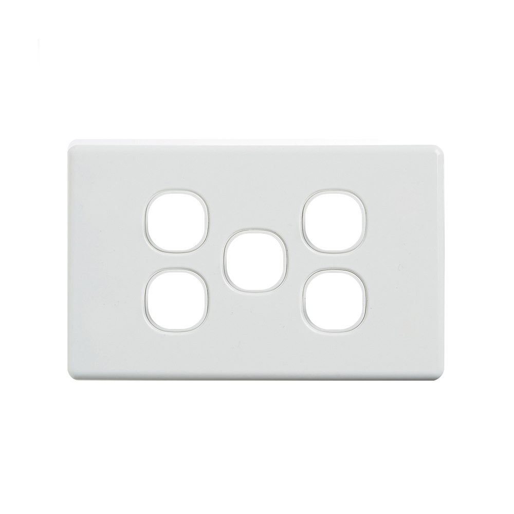4Cabling 4C | Classic 5 Gang Switch Cover - White