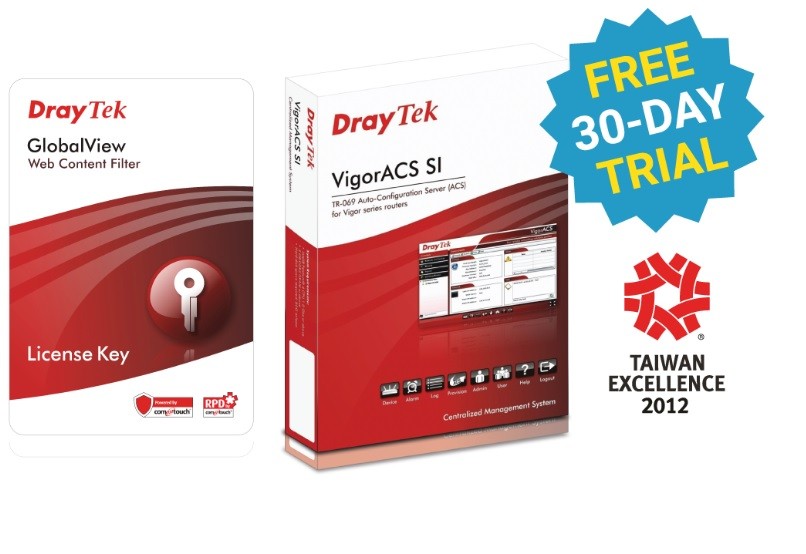 Draytek Web Content Filter Package For VigorFly 210 / Vigor2110 / 2120 / 2130 / 2710 / 2750 / 2760 / 2912 Series