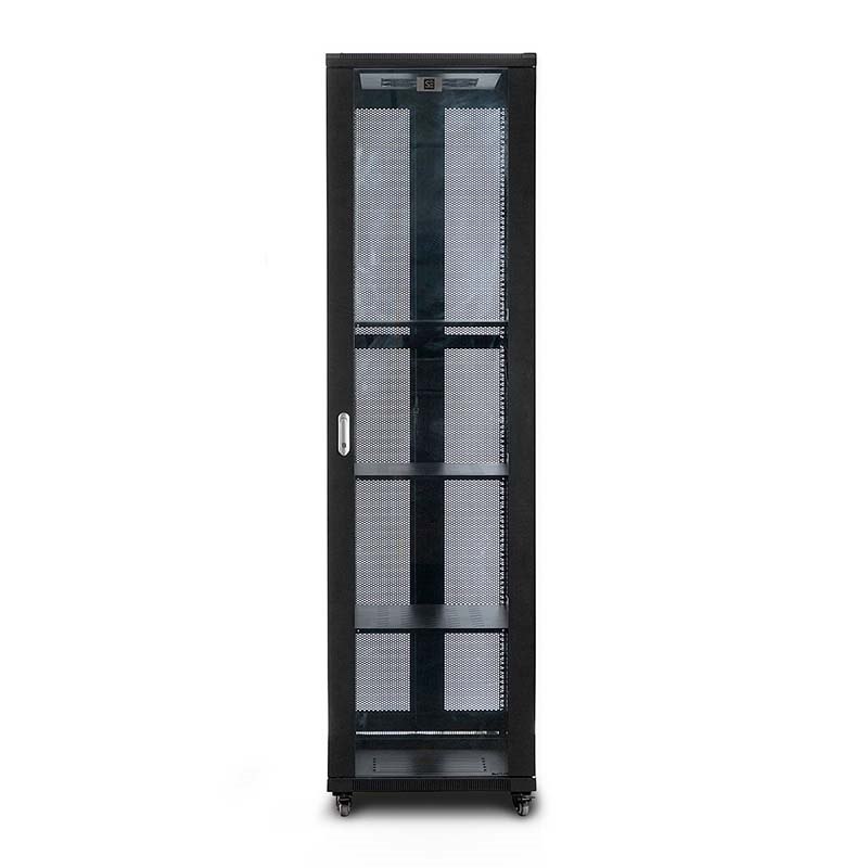 Serveredge 45Ru Fully Assembled Free Standing Server Cabinet - 600W X 1000D X 2192H Includes:Lockable Front Glass DoorLockable Dual Rear Mesh DoorsLockable Split Side Panels1 X 8 Way Pdu1 X 4 Way Fan