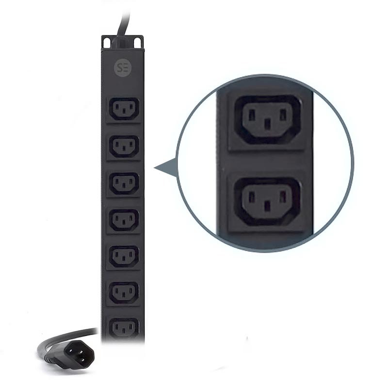 Serveredge 0Ru Basic 2M 15 Port Pdu (15) Iec C13 Output (1) Iec C14 Input 10A 240V- Metal Case