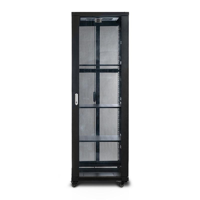 Serveredge 37Ru Fully Assembled Free Standing Server Cabinet - 600W X 1000D X 1840HIncludes:Lockable Front Glass DoorLockable Dual Rear Mesh Doors1 X 8 Way Pdu1 X 4 Way Roof Mount Fan Unit3 X Fixed SH
