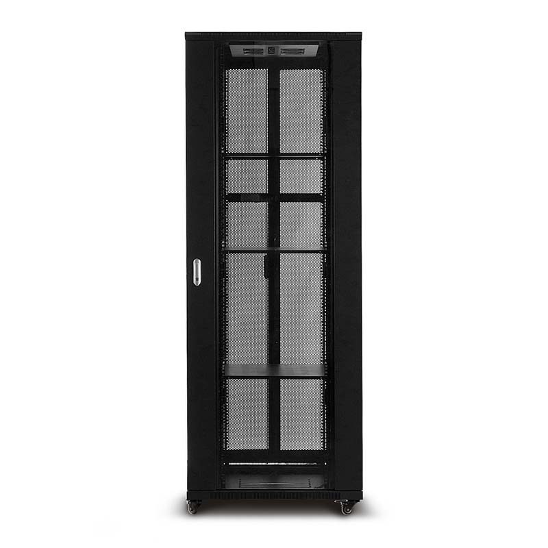 Serveredge 48Ru Fully Assembled Free Standing Server Cabinet - 800W X 1200D X 2325H Includes:Lockable Front Glass DoorLockable Dual Rear Mesh DoorsLockable Split Side Panels1 X 8 Way Pdu1 X 4 Way Fan