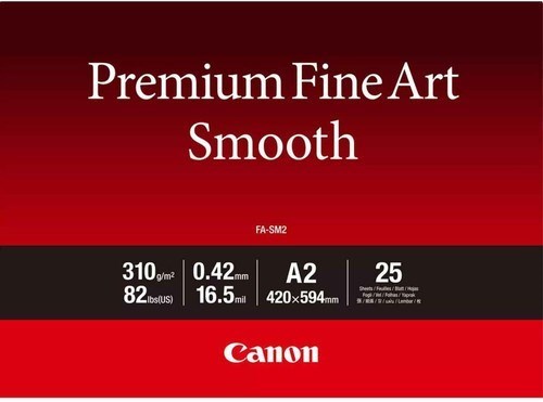 Canon Premium Fine Art Smooth Fa-Sm2 A2 25 Sheets