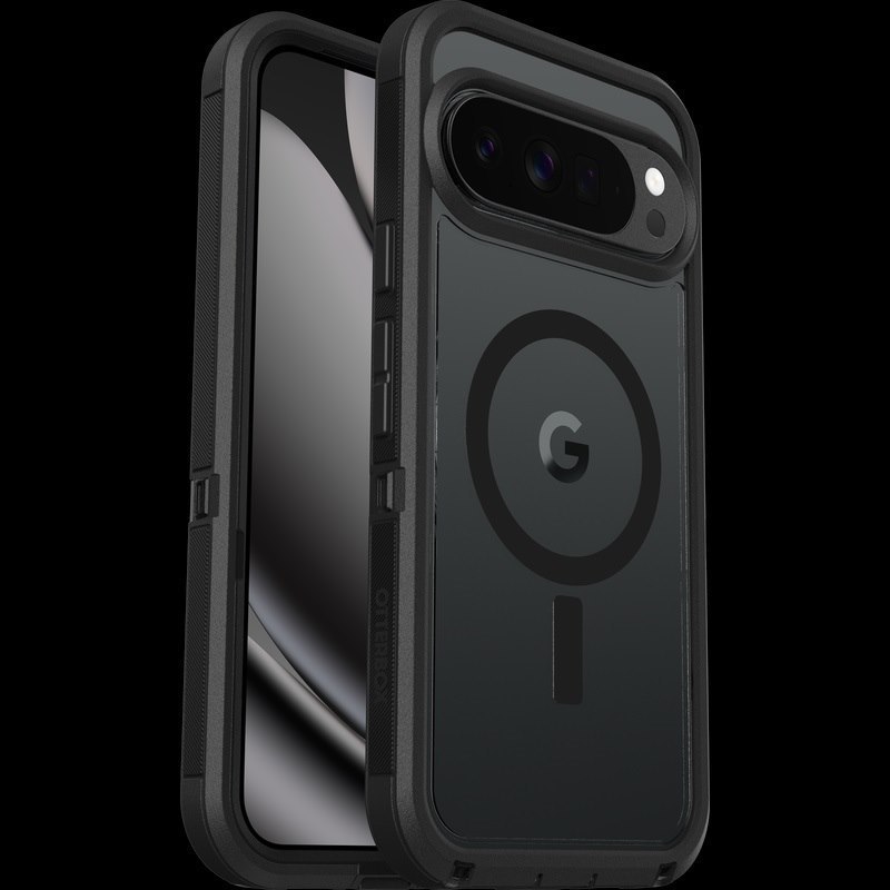 OtterBox Defender Pro XT Clear Magnets Google Pixel 10 Pro XL Dark Side Case - Black (77-98266), Drop+ 7X Military Standard, 7 Years Warranty