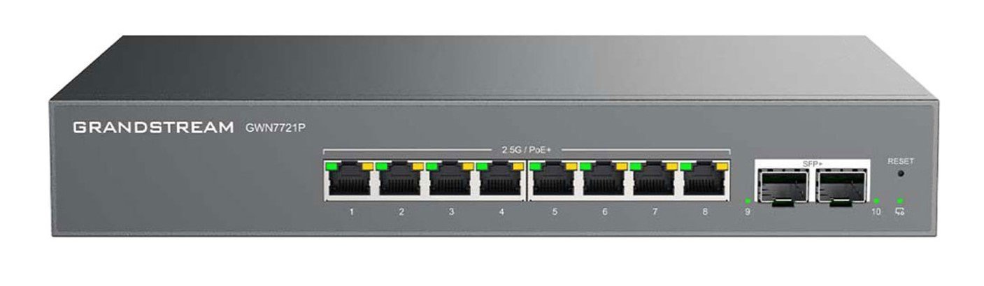 Grandstream Layer 2-Lite Managed Multi-Gig Switch 8 X 2.5 Gige 2 X 10G SFP 8 X Poe/Poe