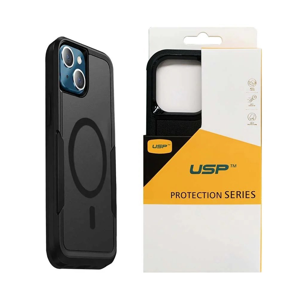 Usp Apple iPhone 16 Pro Max (6.9') Armor Light Case With MagSafe Black - Built-In Magnets, Drop Protection, Raised Edges, 3 Years Warranty