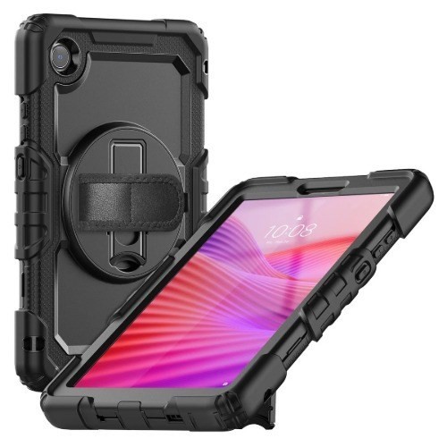 Usp Rugged Samsung Galaxy A11/Tab A9 (8.7') Case Black - Built-in-Kickstand, Hand & Shoulder Strap, DropProof, 3 Years Warranty