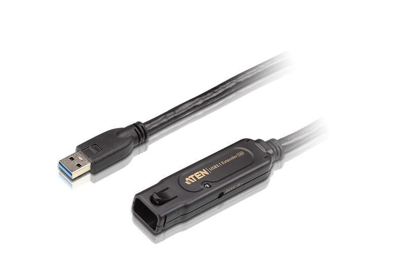 Aten Usb 3.1 Gen 1 Extender With Ac Adapter-10M, Support 5.0Gps, Daisy-Chain Up To 50M, Ultra Slim Design & Unique Locker Head Design - [ Old Sku: Ue3310 ]