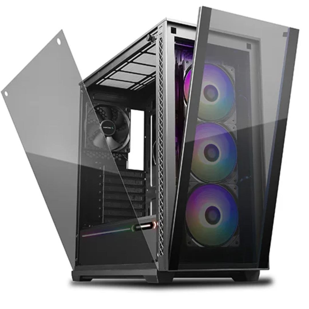DeepCool Matrexx 70 Add-Rgb 3F Full Sized Tempered Glass Argb Case, 3 Preinstalled Argb Fans