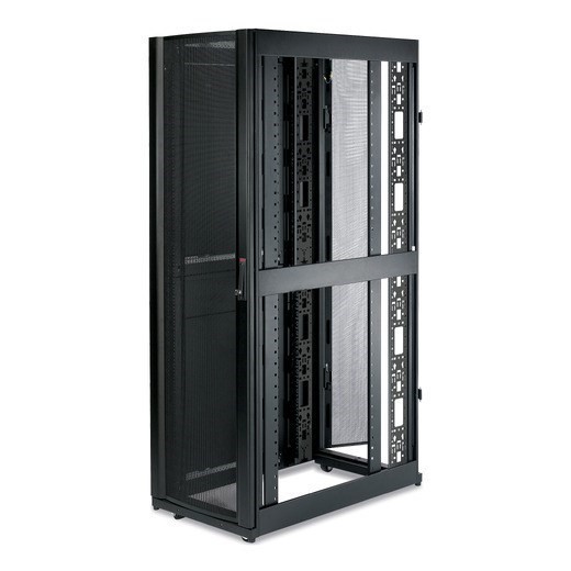 APC by Schneider Electric NetShelter 42U Enclosed Cabinet Rack Cabinet for Storage, Server - 482.60 mm Rack Width - Black - TAA Compliant