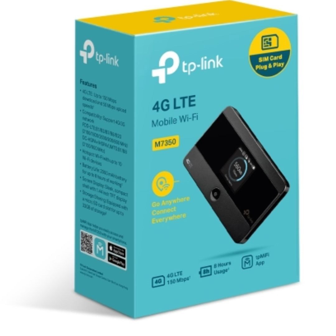 TP-Link M7350 Wi-Fi 4 IEEE 802.11n Cellular Modem/Wireless Router