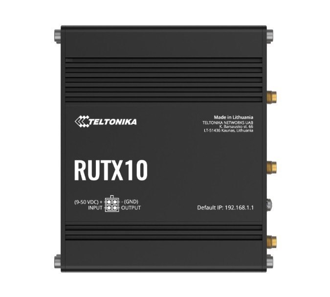 Teltonika Rutx10 Professional Ethernet Router, Industrial Ethernet Router/VPN/Firewall (No-Lte) With Dual Band WiFi 5 802.11Ac, Psu Included
