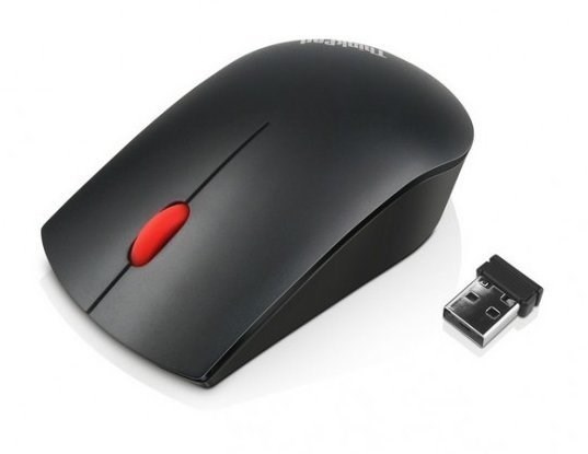 Lenovo Essential Mouse - Radio Frequency - USB - Optical - 3 Button(s) - Black