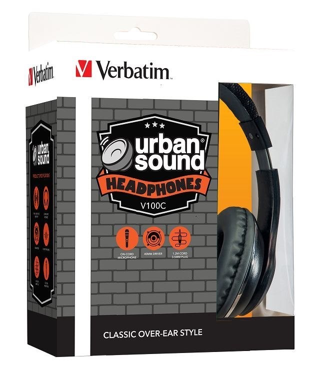 Verbatim Classic Wired Over-the-head Stereo Headset - Black