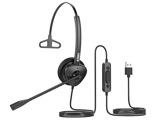 Fanvil Ht301-U Usb Mono Headset - OverThe Head Design, Suit For Small Office, Home Office (Soho) Or Call Center Staff - Usb Connection Eos
