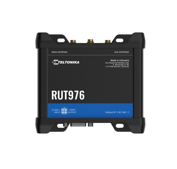 Teltonika Rut976 Redcap 5G Router, Dual-SIM, Wan Failover With 4X Ethernet Ports, Backward Compatible With 4G Lte Cat 4, 2-Year Warranty, Psu Included