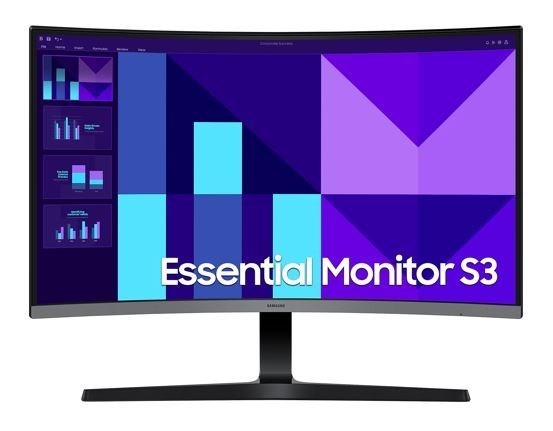 Samsung 27' S39GD FHD 1800R Curved Monitor 1920X1080 16:9 Va 100Hz 4MS 250CD/M2 D-Sub Hdmi Tilt Vesa Headphone Eye Saver Mode Black 3YR WTY