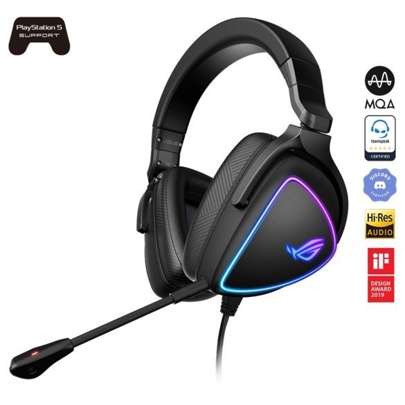 Asus Rog Pelta Wireless Gaming Headset Rog SpeedNova 2.4GHz, Usb-C, Lightweight 309G, 50MM Rog Titanium-Plated Drivers,