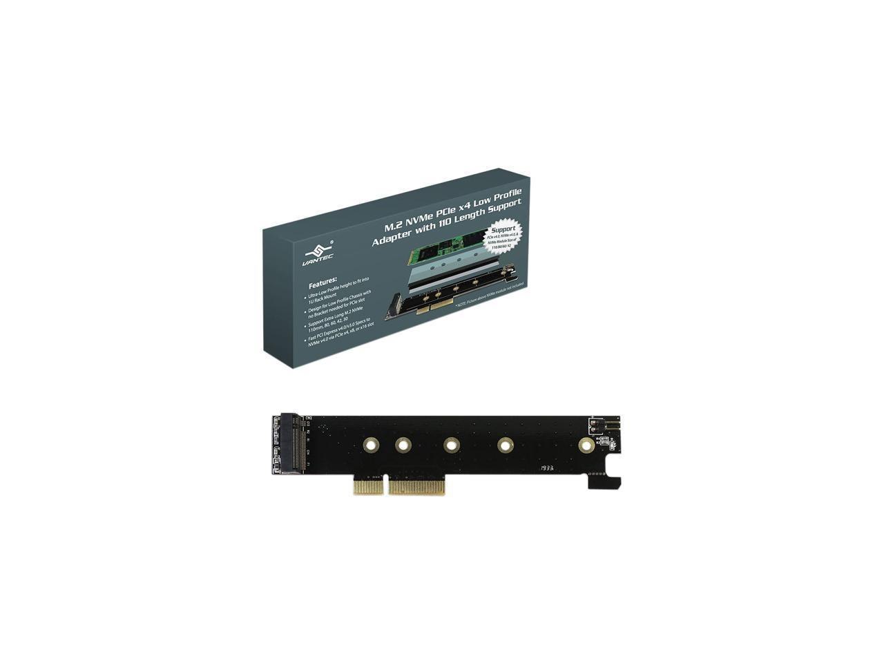 Vantec Ugt-M2pc130 M.2 NVMe PCIe X4 Low Profile Adapter With 110 Length Support
