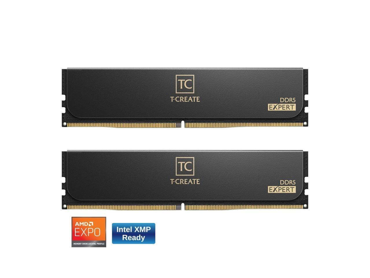 Team Group T-Create Expert 32GB (2 X 16GB) 288-Pin PC Ram DDR5 7200 (PC5 57600) Desktop Memory Model Ctced532g7200hc34adc01