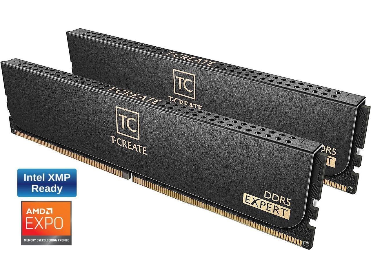 Team Group T-Create Expert 32GB (2 X 16GB) 288-Pin PC Ram DDR5 6000 (PC5 48000) Desktop Memory Model Ctced532g6000hc30dc01