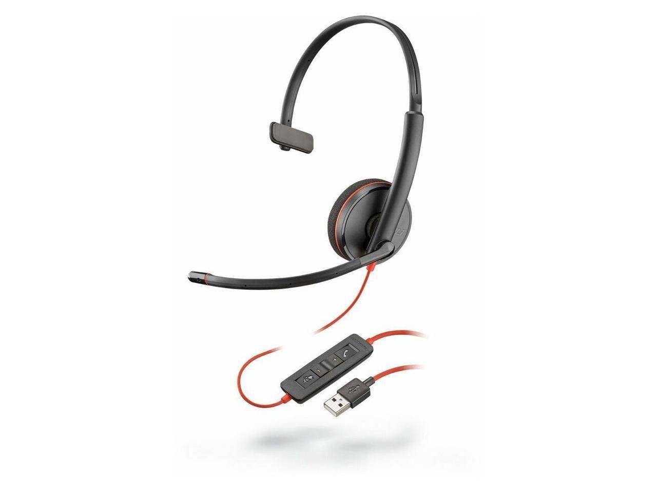 Poly Blackwire 3210 Monaural Usb-A Headset - Taa-Us - Black 8M3x3aa#Aba