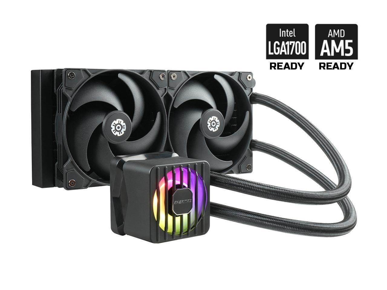 Enermax Liqmaxflo SR 240 Argb Aio Cpu Liquid Cooler - 60MM VRM Fan Up To 3000 RPM