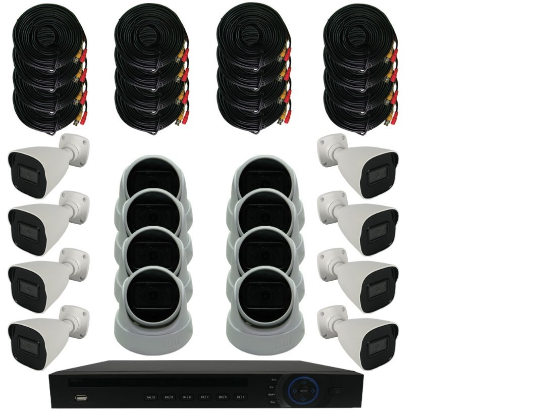 SCK 16 Channel [DVR] with Eight 8MP Dome Cameras & Eight 8MP Bullet Cameras