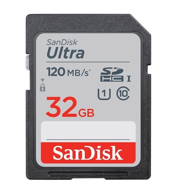 SanDisk 32GB Ultra SDHC SDXC Uhs-I Memory Card 120MB/s Full HD Class 10 Speed Shock Proof Temperature Proof Water Proof X-Ray Proof Digital Camera
