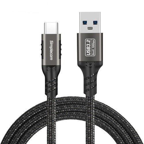 Simplecom Cau520 Usb-A To Usb-C Data And Charging Cable Usb 3.2 Gen2 10Gbps 2M