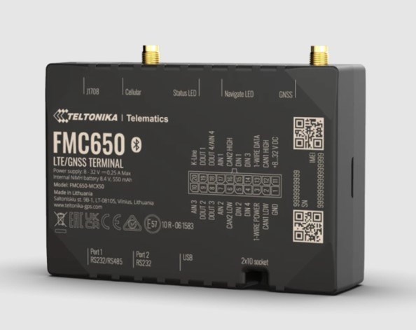 Teltonika 4G Lte Cat 1 Tracker For Advanced Applications With High Capacity Backup Battery And External Antennas