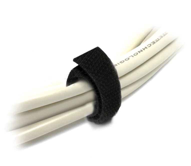 8Ware 25M Hook &Amp; Loop Continuous Double Sided Roll : 12MM Wide In Black