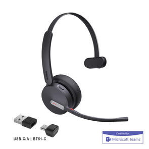 Yealink Bluetooth Wireless Headset Mono Uc/Teams With Usb-A And Usb-C