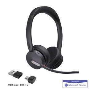 Yealink Bluetooth Wireless Headset Stereo Uc/Teams With Usb-A And Usb-C