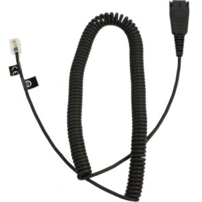 Jabra QD To Modular RJ Extension Coiled Cord For Yealink Ip Phones