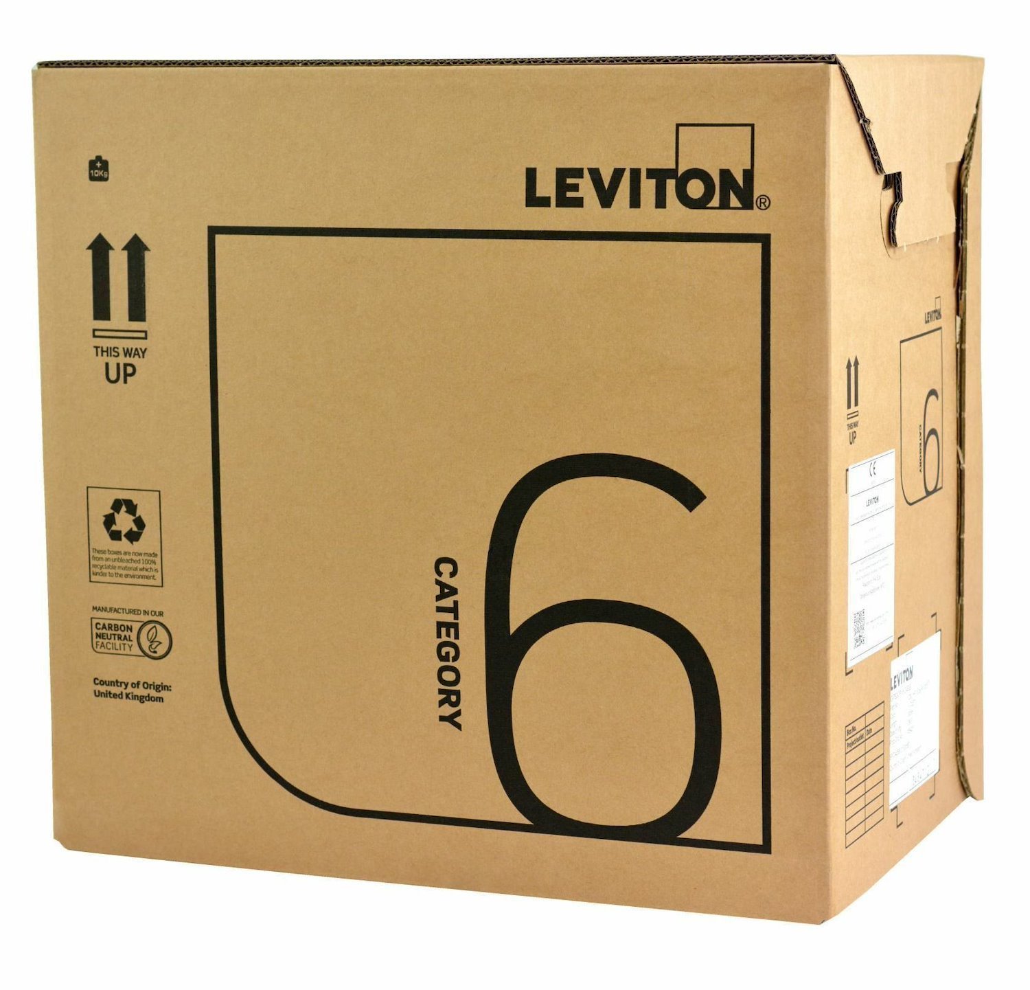 Leviton - Cat 6 23 Awg U/Utp 4 Pair LSHF/LSZH Cable Grey 305M- EuroClass Eca