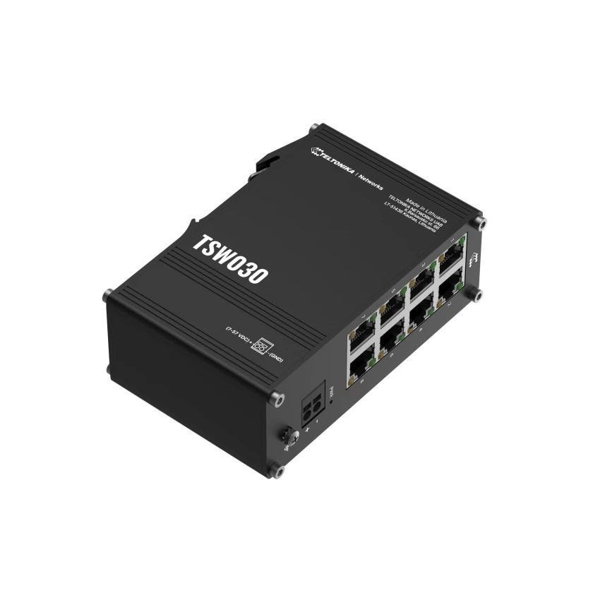 Teltonika | TSW030 | 8 Port Industrial Unmanaged Ethernet Switch ** Psu Not Included **