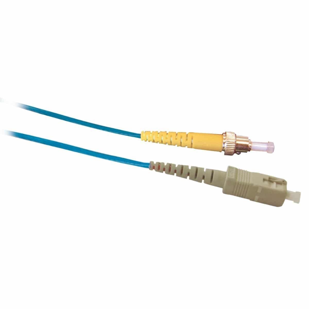 4Cabling 1M LC - ST Fibre Optic Cable 50/125 Simplex Om3 Patch Lead | Aqua