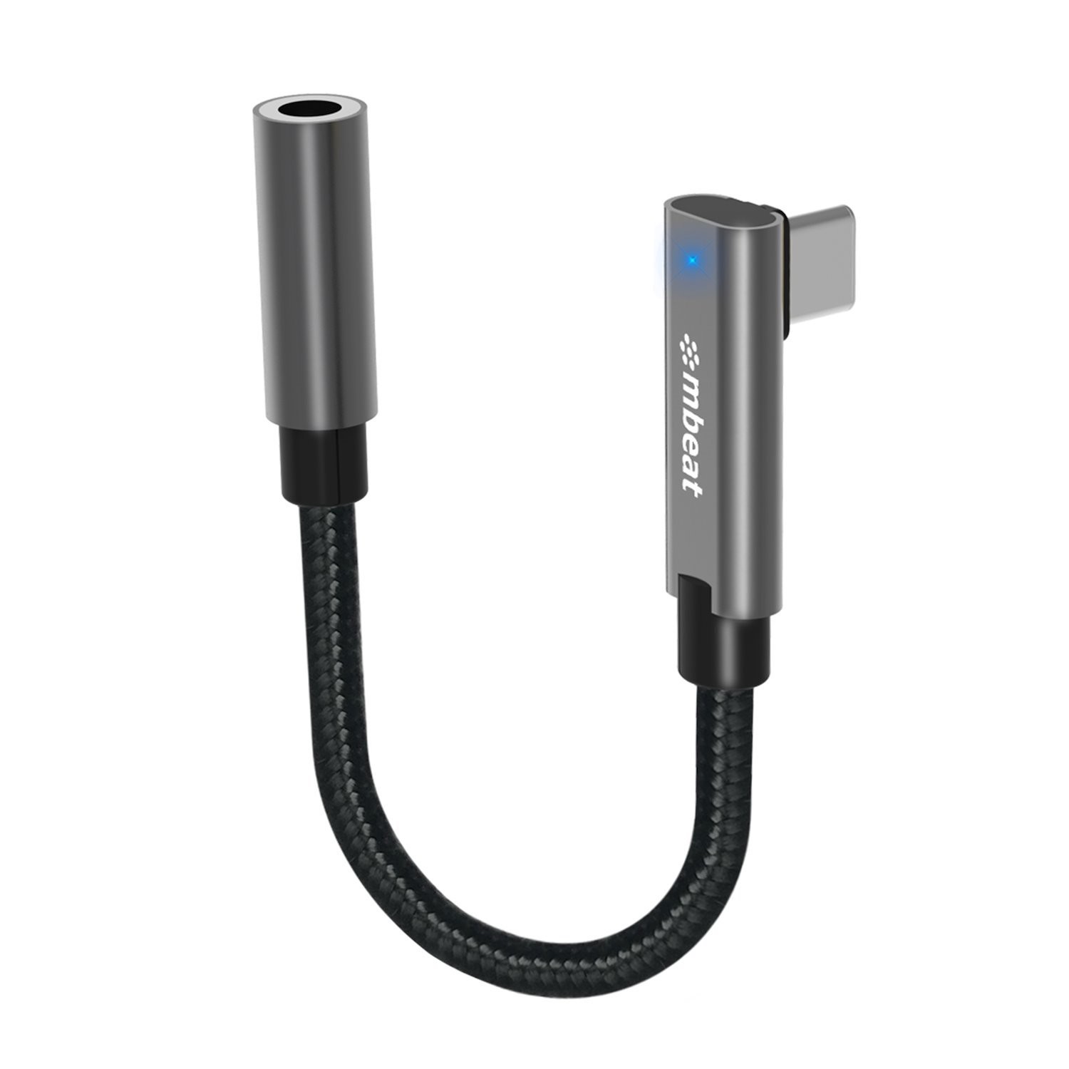 mBeat (LS)mbeat Elite Usb-C To 3.5MM Audio Adapter - Add Headphone Audio Jack To Usb-C Computers, Laptops, Notebooks, Tablets, Smartphones - Space Grey