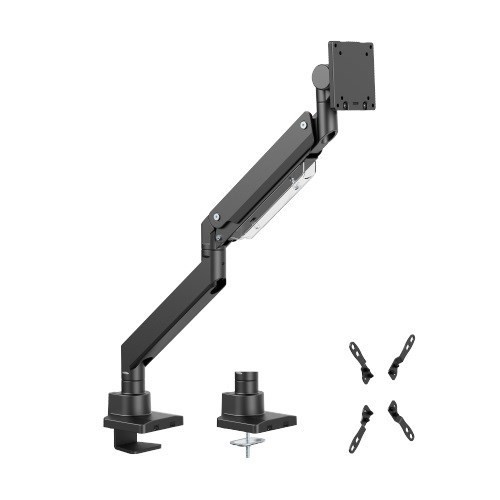 Brateck LDT80-C012 Super Heavy-Duty Gas Spring Monitor Arm For Most 17'~57' Monitors, Fit Curved Monitor, Matte Black