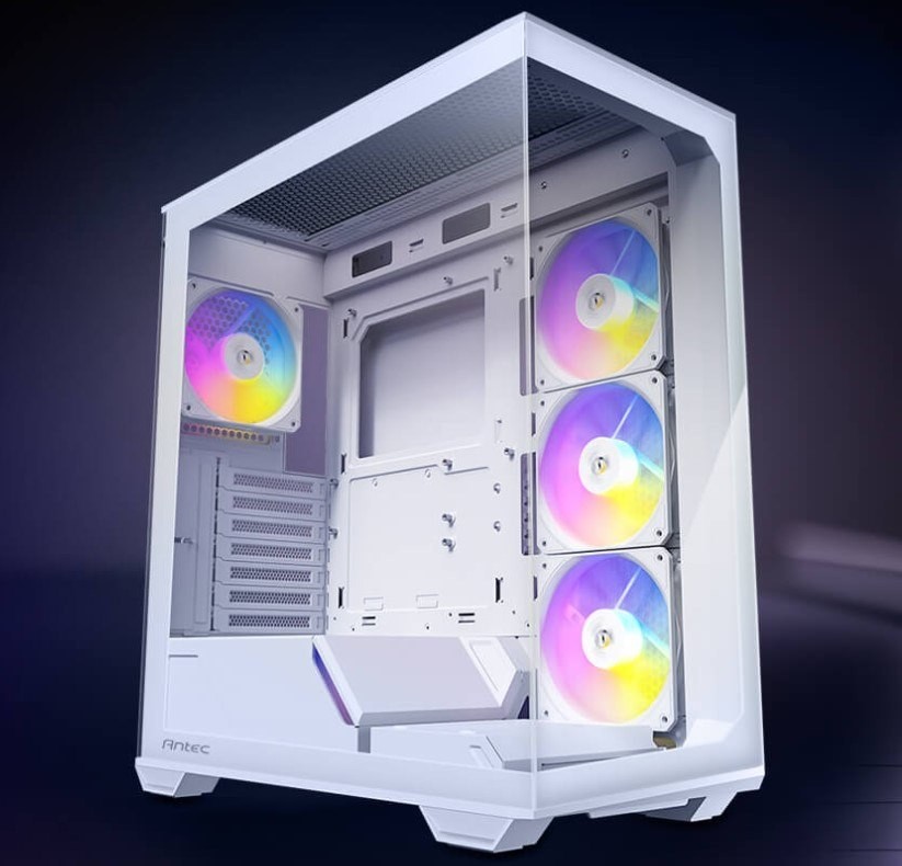 Antec C3 Argb White Atx, 270 Degrees View, 4X Argb PWM Fans Control, Usb-C, 36CM Top, 24CM Front. Cable Management, Gpu 41.5 CM. Ultra Gaming Case